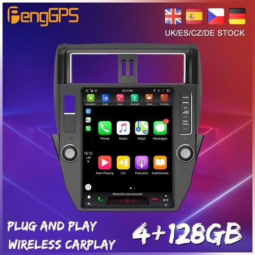 Android 9.0 Big Tesla Vertical Screen For Toyota Land Cruiser Prado 150 2014-2017 CarPlay GPS Radio Auto Stereo Head Unit