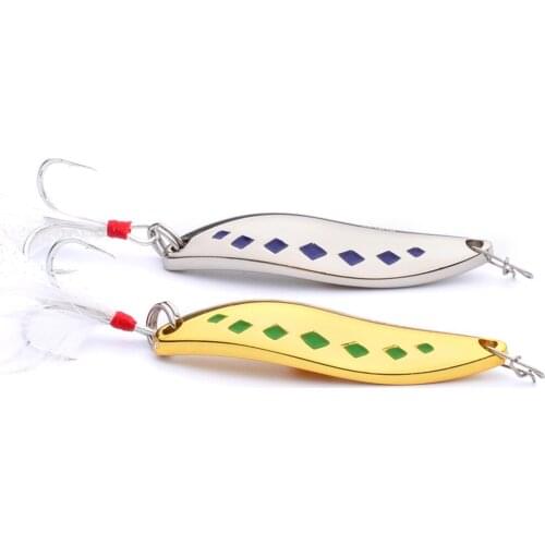 10G/15G/20G Metal Fishing Lures Wobbler Spinner Bait Spoon Artificial Bass Hard Treble Hook Fishing Tackle Fishing Tackle