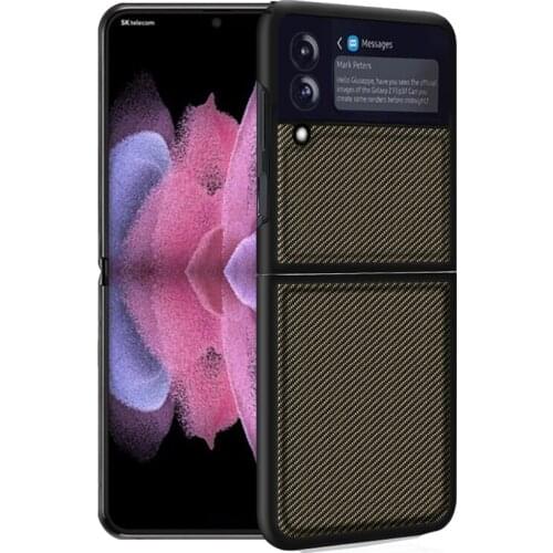 Case for samsung galaxy z flip 3 5g bumper cover on samsun galaxi flip3 6.7 protective phone coque back bag folding 360 fiber