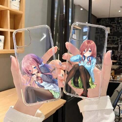 Anime Nakano Miku Phone Case For Samsung Galaxy Note 4 8 9 10 20 S8 S9 S10 S10E S20 Plus UITRA Ultra transparent tpu funda
