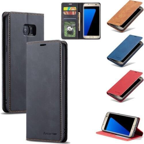 Flip Case For Galaxy S7 Edge S8 S9 S7 S21 S20 Plus S20 FE S10 5G Magnetic Cover For Samsung S10E S21 S20 Ultra Phone Coque