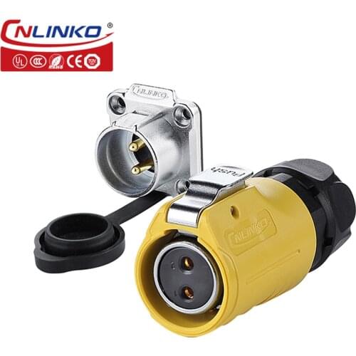 CNLINKO M20 2-12 Pin Panel Mount Quick Lock panel mount 12v DC Male Female Plastic Quick-connect Waterproof Aviation Connector