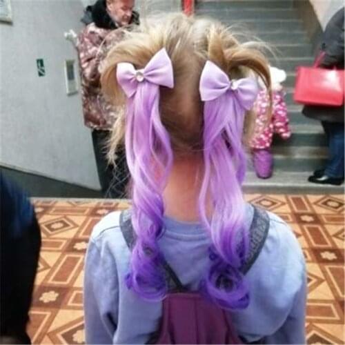 Kids Bow Crystal Elastic Hair Band Rubber Band Hair Accessories Kids Wig Headband Girls Twist Braid Rope Hair Clip Headdress
