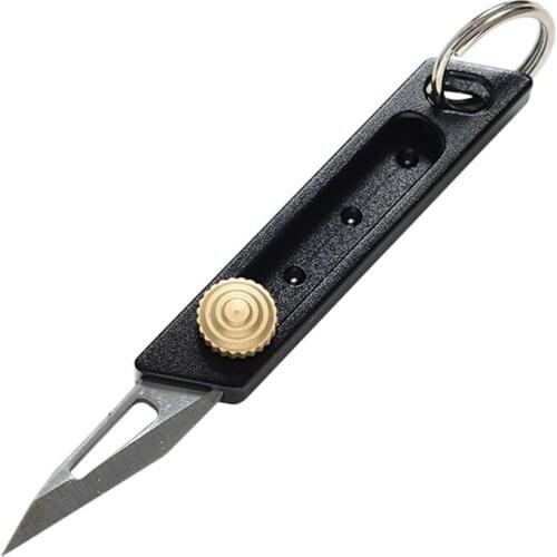 Pocket EDC Knife Keychain Outdoor Camping Hiking Survive Multitool Pare Peeler E56D