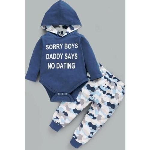 Baby Boys Rompers Spring Letter Multicolor Pattern Printing Cartoon Pictures Hooded Rompers and Pants Newborn Baby Clothes Suits