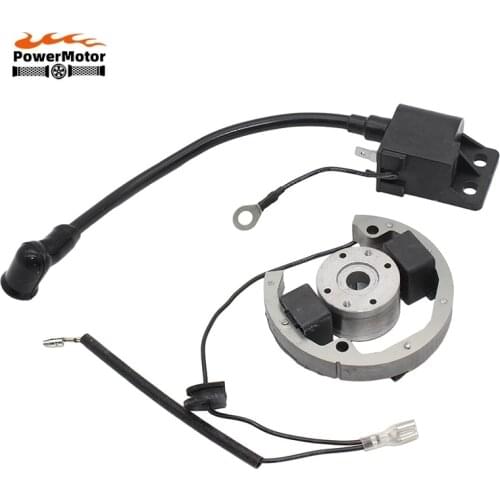 Stator Rotor Ignition Coil Kit Magneto Replacement Ignition Coil Stator Flywheel for SX Pro Junior Sr Jr 50cc 2000-2013