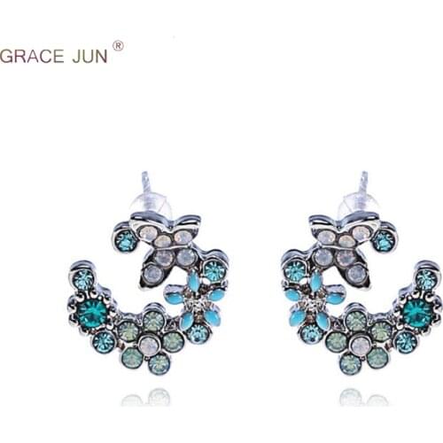 Korea Fashion Temperament Clip on Earrings for Women Girl Party Charm Butterfly Flower Shape Drop Pierced Earrings High-grade