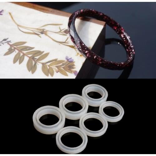 Round Silicone Mold Resin Bracelet Bangle For DIY Jewelry Casting Mould Tools