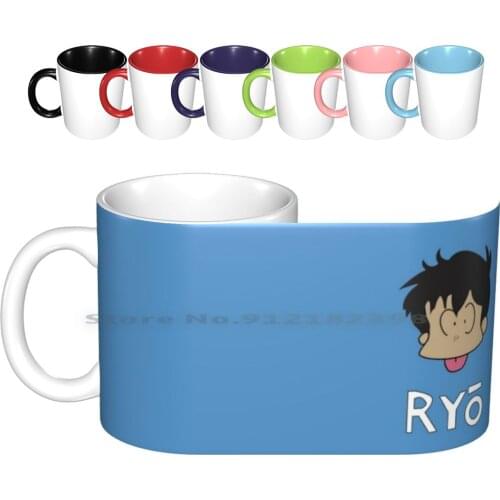 Ryo Saeba Mug Ceramic Mugs Coffee Cups Milk Tea Mug City Hunter Manga Nicky Larson Ryo Saeba Anime Animanga Creative Trending