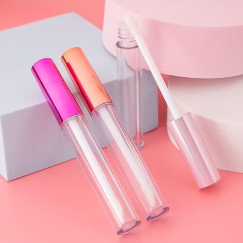 Mini Empty Lip Gloss Tubes Containers Clear Refillable Lip Balm Bottles With Rubber Inserts DIY Cosmetics Make Up Tools 2.5ml