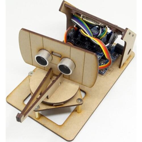 Mini Radar Detection Robot With Ultrasonic Radar Tft Lcd Screen Maker Project Open Source DIY STEM Progarm Toy Kit