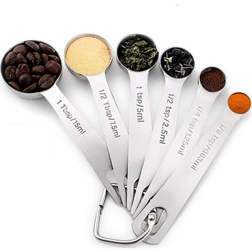 Multi Purpose Measuring Cup Stainless Steel Kitchen Measure Spoons Scoop Tool Set for Baking Seasoning Coffee Food Tea Sugar