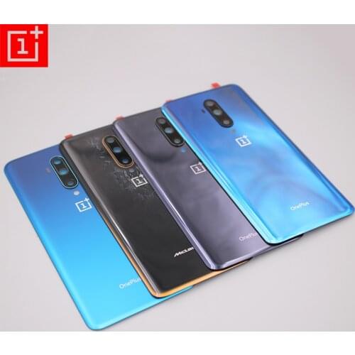 Original Oneplus 7T Pro Battery Back Cover Rear Door Housing Panel Case Phone Replacement Repair Parts With Camera Frame Lens