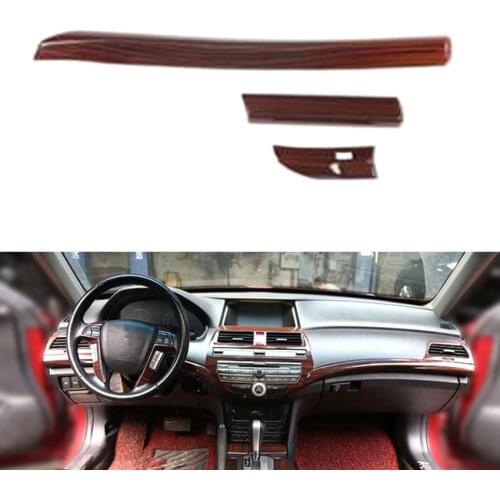 Car Interior Central Control Trim Cover for Honda Accord Eight Generation LHD Car Accessories Styling 3Pcs/set 2 Colors