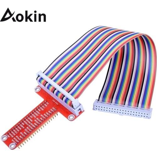 Aokin for Raspberry pi 3 Rpi Gpio Breakout Expansion Board with 40 pin Flat Ribbon Cable For Raspberry Pi 3 2 Model B & B