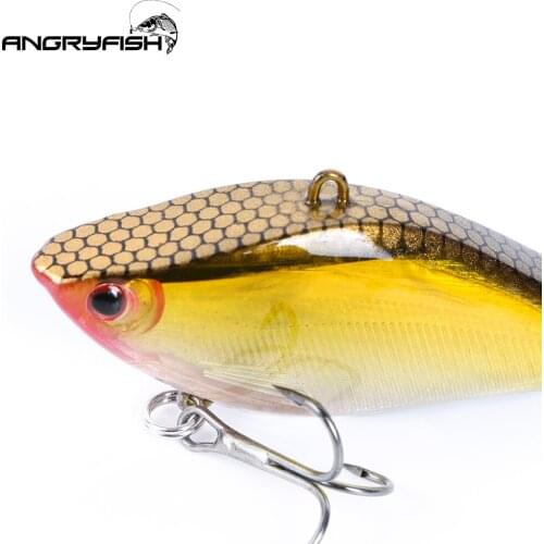 ANGRYFISH New 1pcs 14.5g 65mm Plastic VIB Fishing Lures with High Quality Hook Sinking Lure C8016