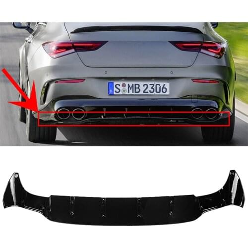 Glossy Black Car Styling Rear Bumper Lip Diffuser Spoiler Splitter for Mercedes Benz W118 C118 CLA35 CLA45 AMG Line 2019-2024