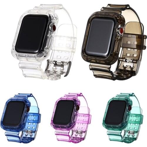 Transparent Silicone Strap for Apple Watch 38mm/40mm Plastic Watch Band for iwatch 5 4 3 2 1 Apple Sport Watch Accessories