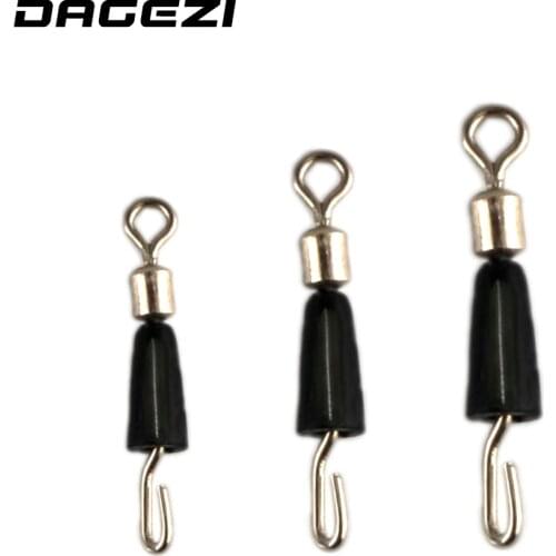 DAGEZI 100pcs/lot Fishing connector Swivel clamp high quality alloy copper material Fishing gear parts Fishing Accessories