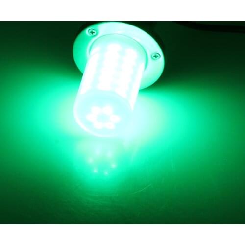 Fishing Light 12V LED Fishing Lamp Underwater Night Fish Lure Green with 19.7 ft Wire