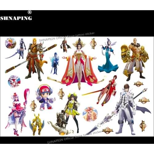 SHNAPIGN Wu Zetian Children Cartoon Temporary Tattoos Sticker Fashion Summer Style Elsa Waterproof Girls Kids Boys Hot