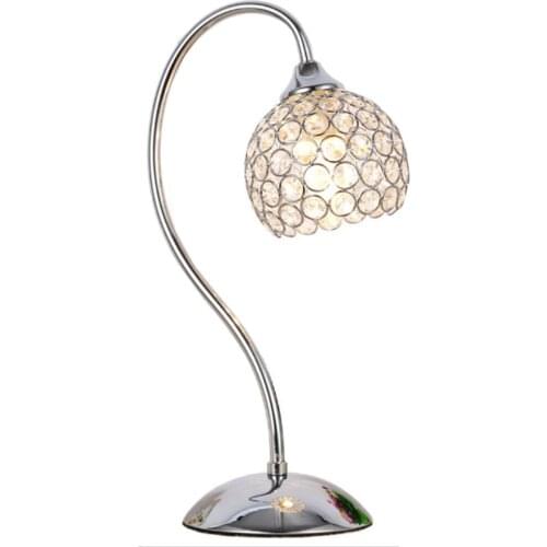 Modern 8" Crystal Ball Table Lamps Luxury Crystal insert Steel Ball Bedroom Beside Table Light Study Room New fashion Desk Lamp