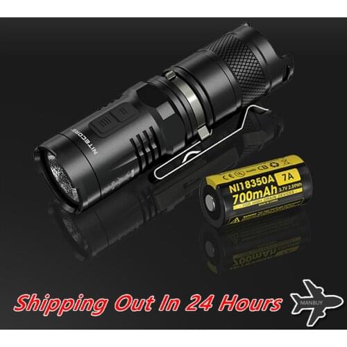 NITECORE MT10C Portable Tactical Flashlight CREE XM-L2 U2 LED 920 Lumens Red Light Illumination waterproof with IMR18350 Battery