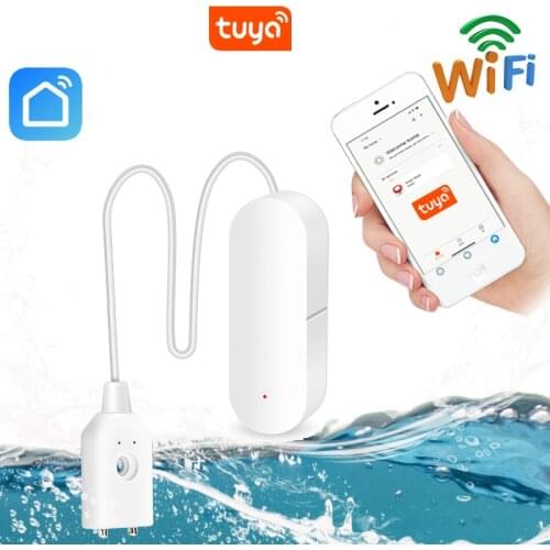 EARYKONG WiFi smart Tuya Water Leakage Sensor Tuya Water Alarm Compatible With Tuyasmart / Smart Life APP Easy Installation