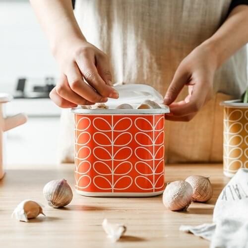 Japanese enamel enamel crisper household thickened food sealed refrigerator square storage box bowl with lid ice bowl