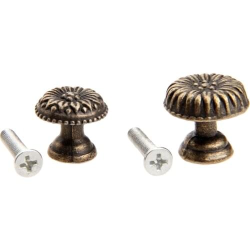 1pc 17mm/20mm Handle Pull Knob Dresser Cupboard Wardrobe Furniture Hardware Antique Bronze Single Hole Drawer Cabinet Knobs
