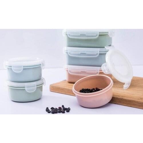 1PC Round/Square Plastic Food Container Bento Lunch Box Refrigerator Fresh Food Storage Boxes Sealed Lunch Picnic Box NX 025