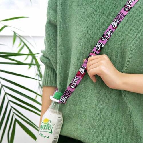 1PC Beverage Bottle Strap Oblique Span Aquarius Straps Portable Water Bottle Rope Sesame Street Coke Soda Cover Useful 1050B