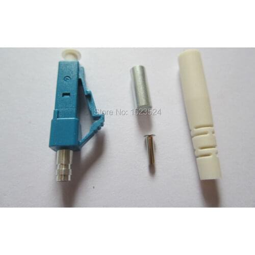100pcs/lot 3mm LC/UPC Polish Single-mode Simplex Fiber Optic Connector with Zirconia Ferrule