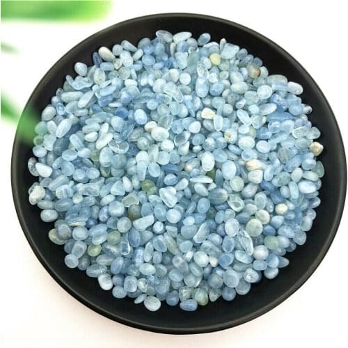 50g 5-8mm Natural Crystal Aquamarine Stone Tumbled Gemstone Beads Healing Reiki Natural Stones and Minerals