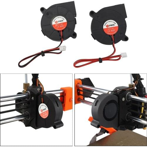 50mm USB Blower Fan 5V 5015 50x15mm Dual Ball Bearing Turbine Turbo Brushless (Pack of 2Pcs)