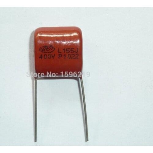 50pcs CBB capacitor 155 400V 155J 1.5uF 1500nF P15 CL21 Metallized Polypropylene Film Capacitor