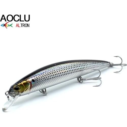 AOCLU Minnow Fishing lures Jerkbait wobblers 6 Colors 11.5cm 16.5g Hard Bait with Magnet for long distance casting VMC hooks