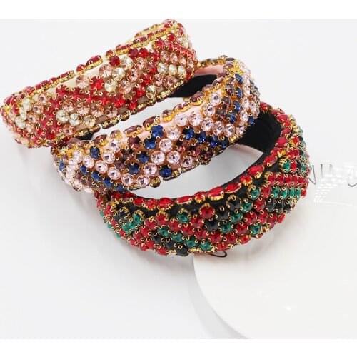 Baroque palace style full of crystal luxury ladies prom catwalk hair band gifts exaggerated street photography hair accessories