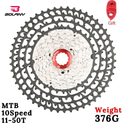 Bolany MTB Bike 11-50t 10 Speed Ultralight Cassette SLR MTB 376g Mountain Bike CNC Freewheel Sprockets Mountain Bicycle Parts