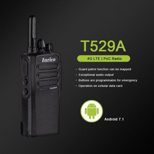 Camoro Poc 4G Network Walkie Talkie Radio with BT Wifi Gps NFC Android Mobile Radio Inrico T529A Long Range Mini Walkie Talkie