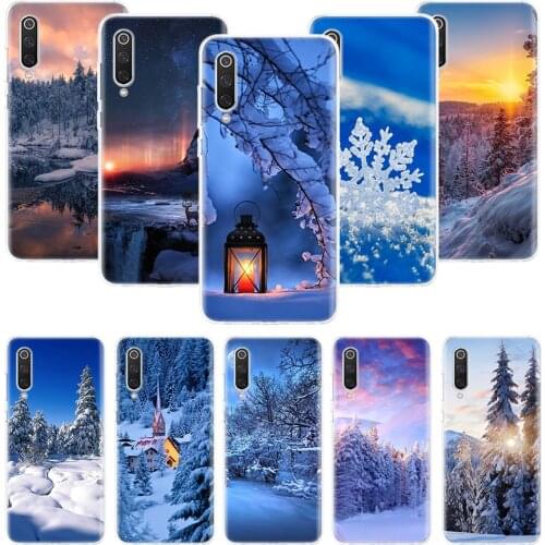 Winter white snow Christmas Phone Case For Xiaomi Mi Note 10 11 9 8 10T 9T CC9 A1 A2 A3 5X 6X Pocophone F1 X3 F2 Pro Lite Coque