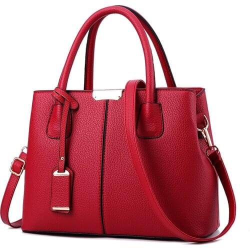 Ladies Fashion Top Handle Handbags Elegant Leather Shoulder Messenger Bags Multi-pocket Zipper Shoulder Bag