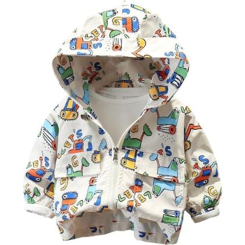 Kids Boy Jackets for Girls Baby Coats Autumn Spring 2021 New Fashion Cartoon Cute Clothes Outwear Children Clothing Jackets 1-5y