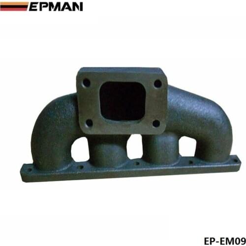 EPMAN Iron Cast Turbo Engine Exhaust Manifold Header Fit T3 / T25 Hybrid Turbochargers For Honda Civic D16Y D-SERIES EM09