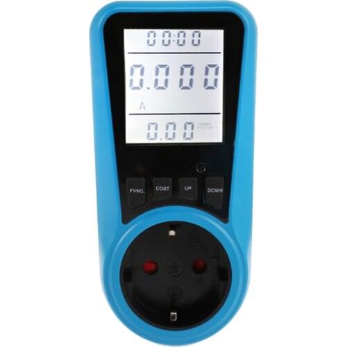 EU Backlight Power Metering Socket Electric Power Monitor Intelligent Billing Socket Electric Meter