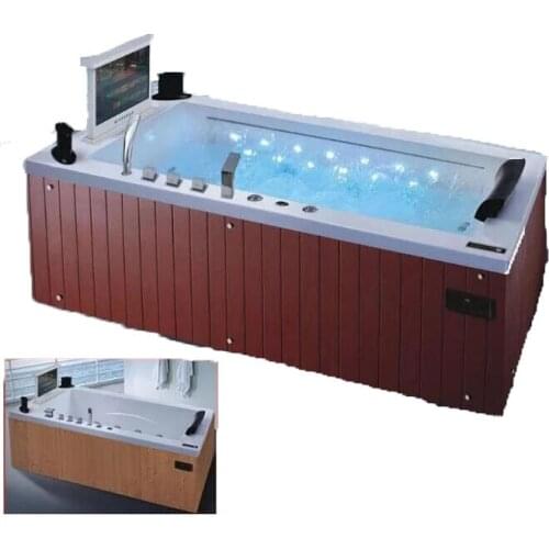Deep bath home adult independent type acrylic bathroom tub bubble bath small family bubble massage bath crock