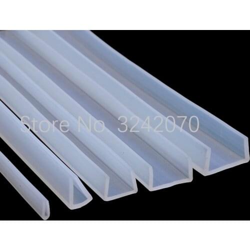 Silicone U-shaped bar Door and window Aquarium lacing Anti-collision strip Non-toxic Food grade Silicone Edge strip Transparent