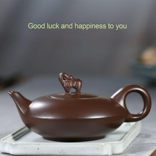 Chinese kung fu Tea pot tetera Teapot yixing Tea sets Red porcelain elephant pot cover Tea set 1 PCS wholesale TRAVEL SHARK