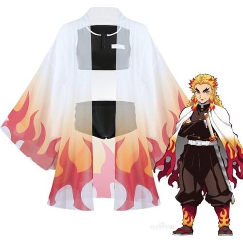 Demon Slayer Swimsuit Rengoku Kyoujurou Swimsuit Anime Kimetsu No Yaiba Cosplay Costume Kimono Sexy Beach Swimwear Suit Summer