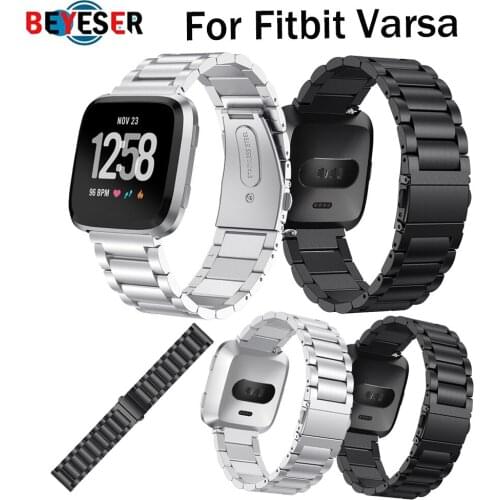 Metal Strap For Fitbit Versa band strap Screwless Stainless Steel Bracelet For Fitbit Versa Wristbands Replacement Accessories